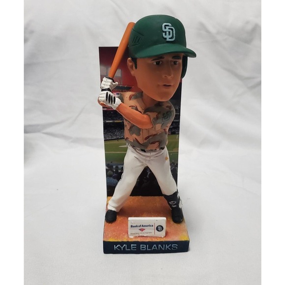 2010 San Diego Padres Bobblehead Camo Kyle Blanks Card #3/5 SGA June 19, 2010 - Picture 2 of 7